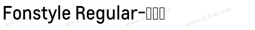 Fonstyle Regular字体转换